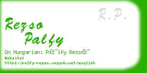 rezso palfy business card